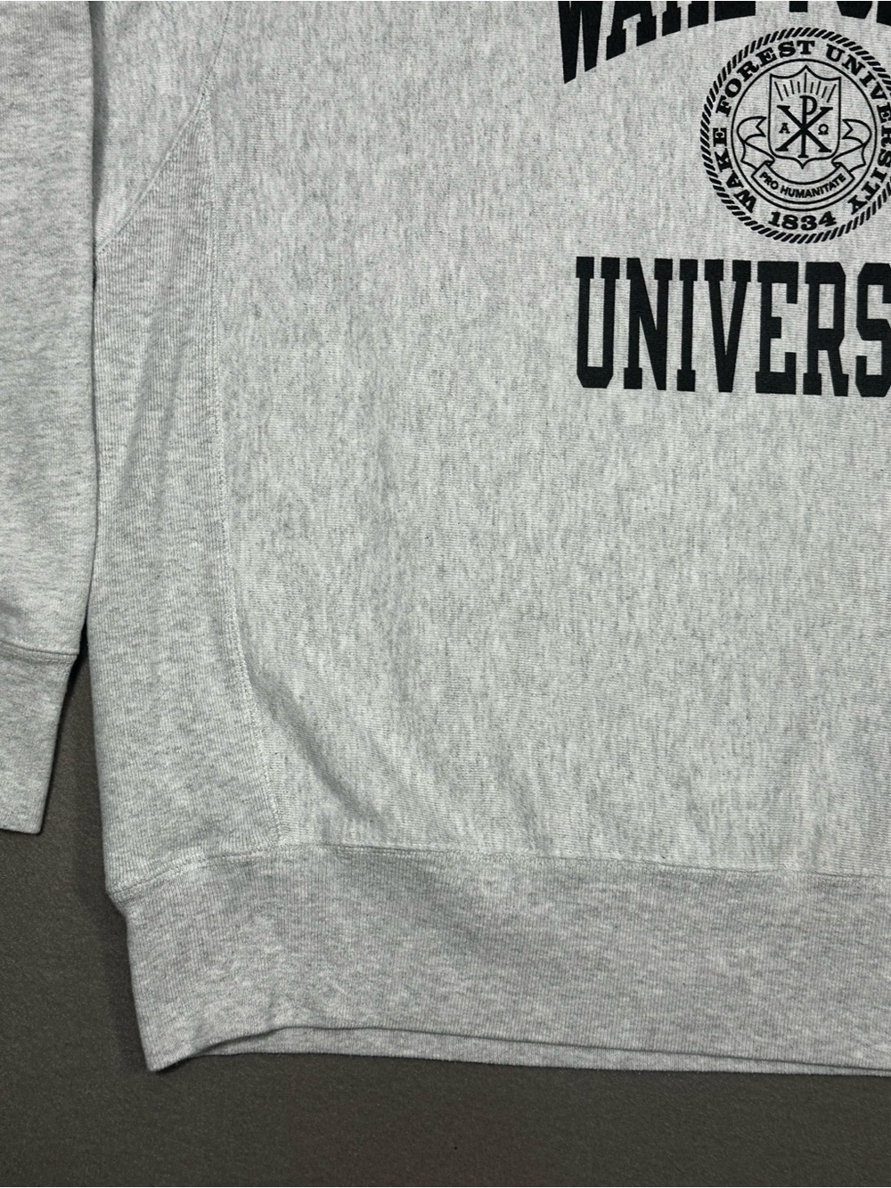 Champion Reverse Weave Wake Forest University Crewneck Sweatshirt Gray L - Picture 3 of 16
